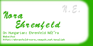 nora ehrenfeld business card